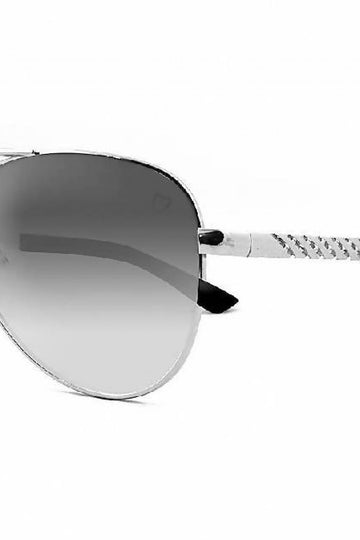 Ruby Rocks Silver 'dominica' Aviator With Embossed Temple Ruby Rocks